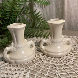 Antique Cowan Pottery Candle Holders